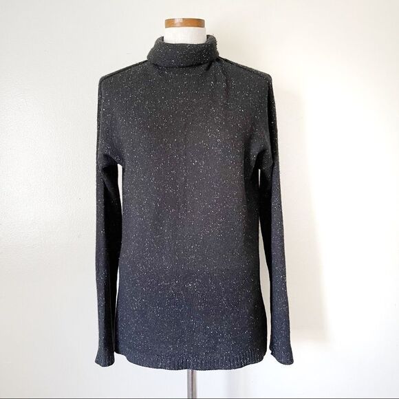 Burberry 100% Cashmere black turtleneck sweater XL - Picture 2 of 6